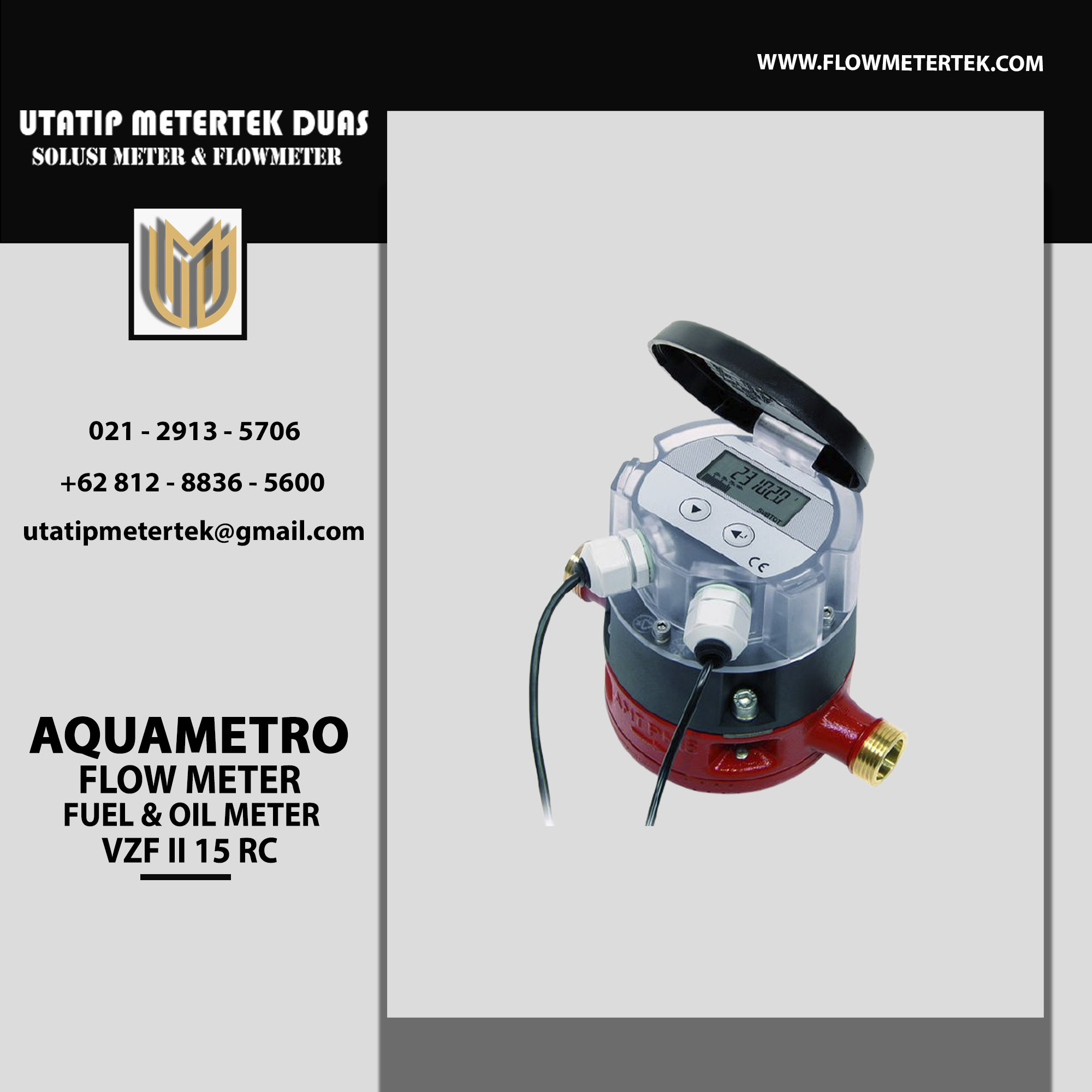 Aqumetro Flowmeter VZF II 15 RC Aquametro VZF II 15 RC Flowmeter