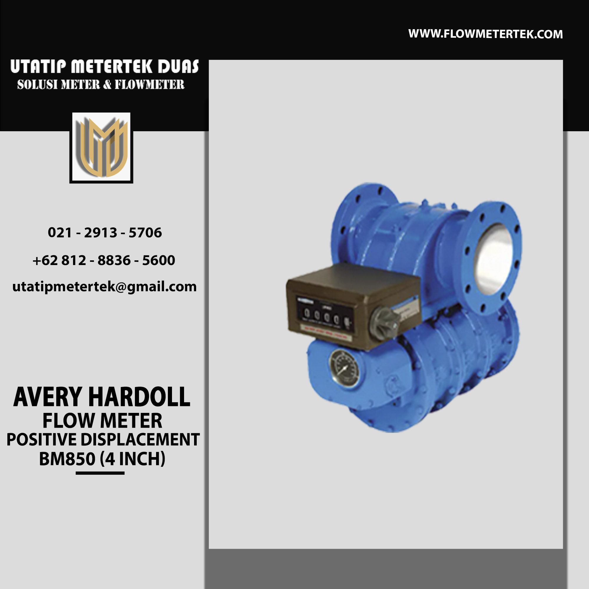 Avery Hardoll Flow Meter Type BM850 Avery Hardoll Flowmeter BM850