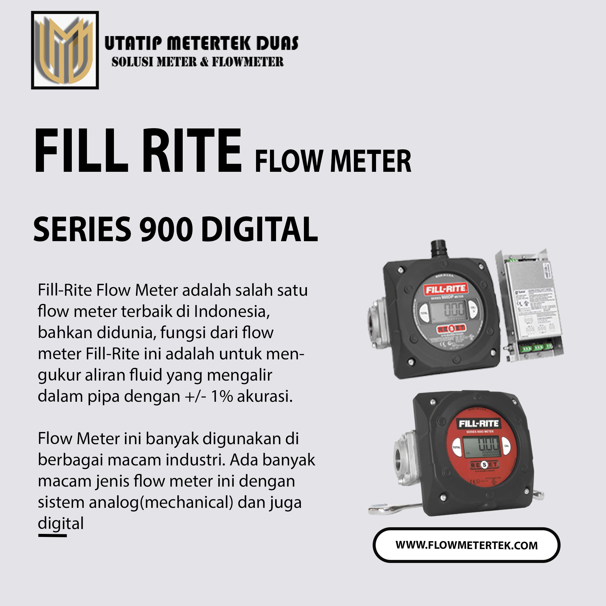 Fill Rite Flow Meter Series 900 Digital