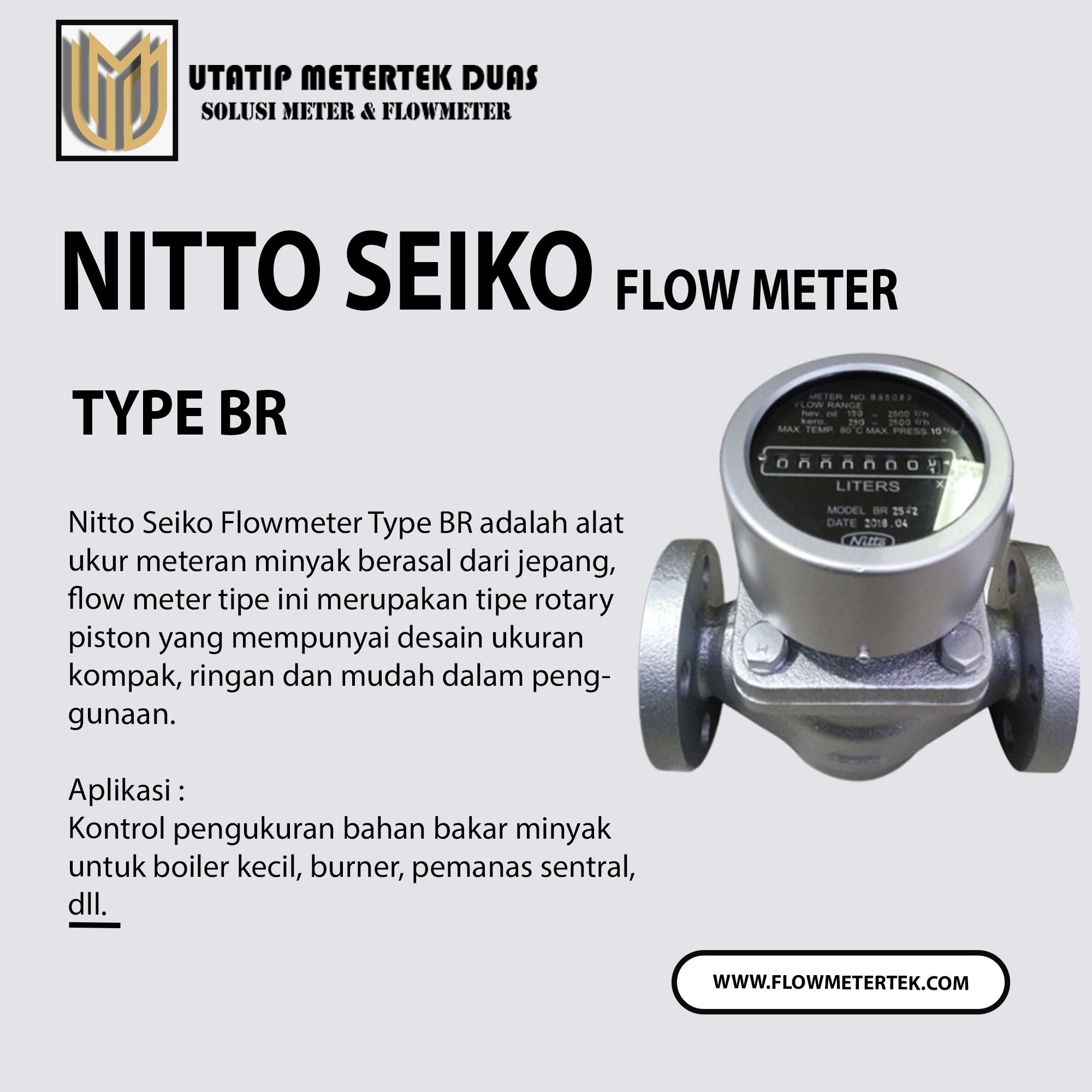 Nitto Seiko Flow Meter Type BR