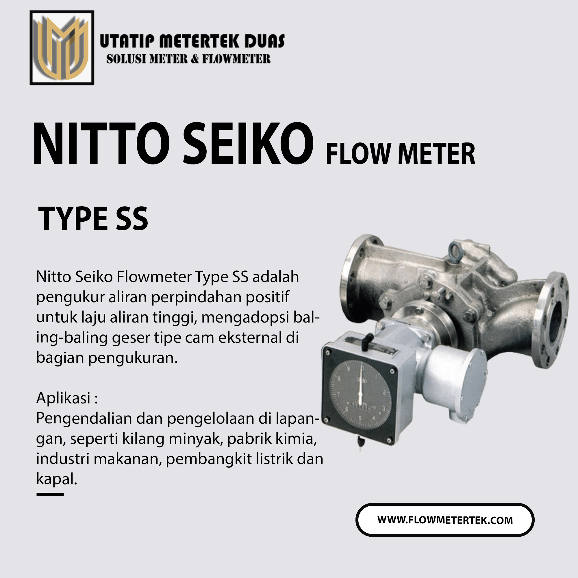 Nitto Seiko Flow Meter Type SS