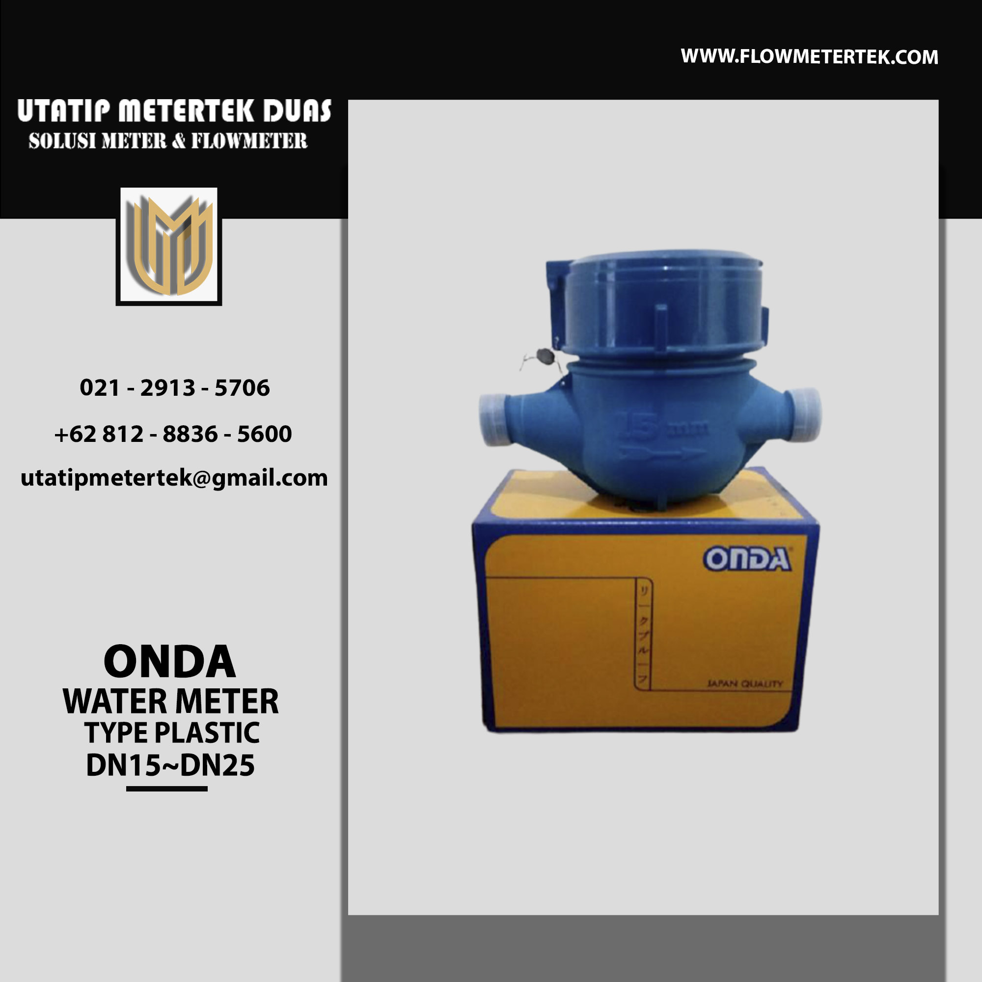 Onda Water Meter Type Plastic