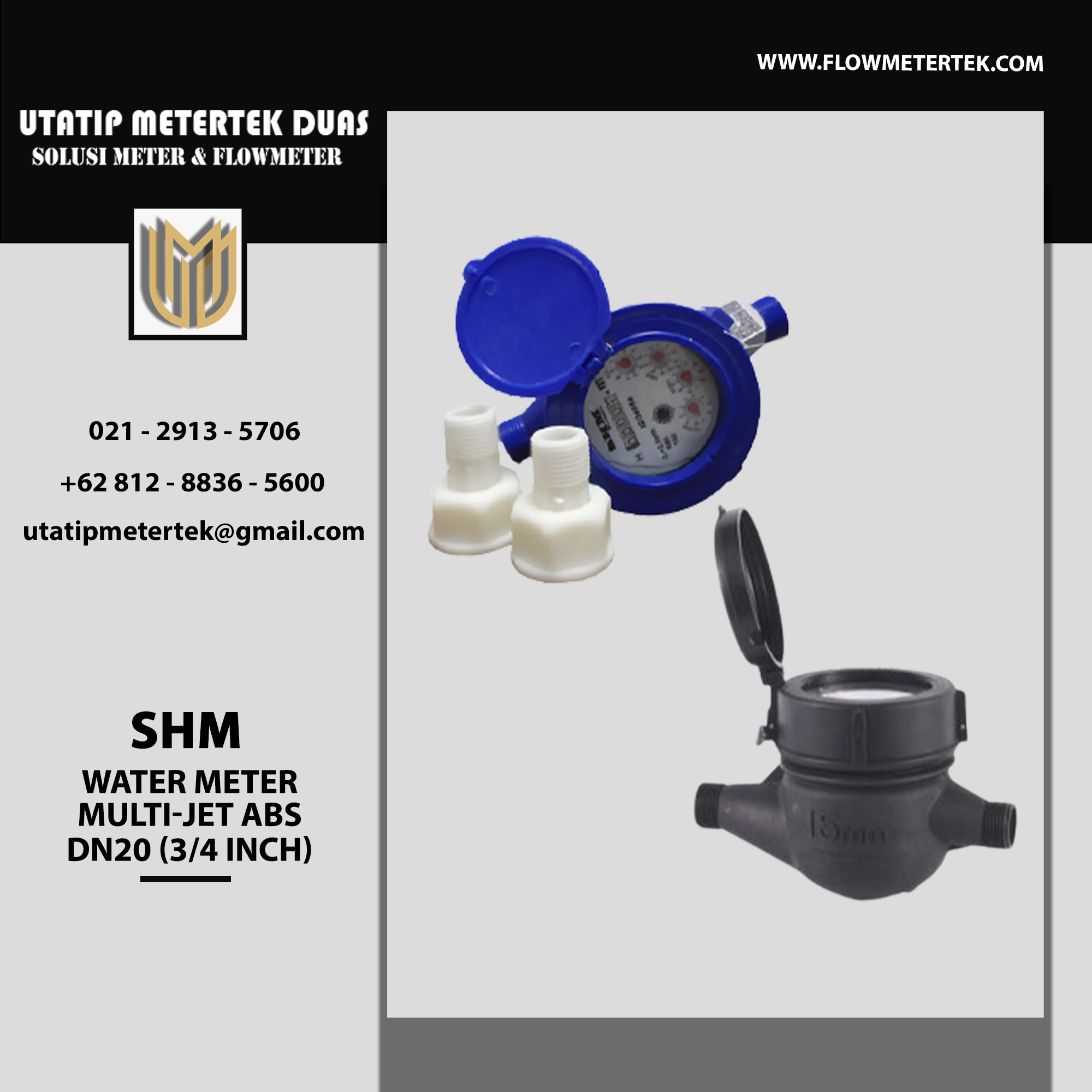 SHM Water Meter Multi Jet ABS DN20 SHM Water Meter DN20 Multi-Jet ABS