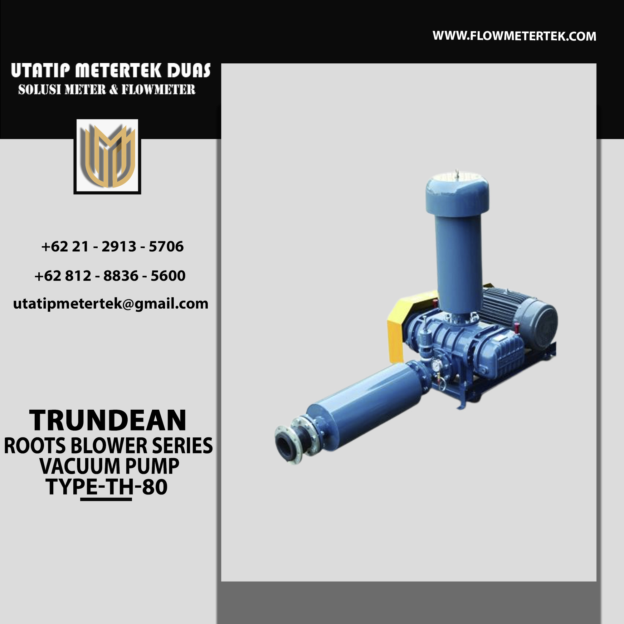 Trundean Root Blower-Vacuum Pump Type TH80 Roots Blower Trundean TH-80